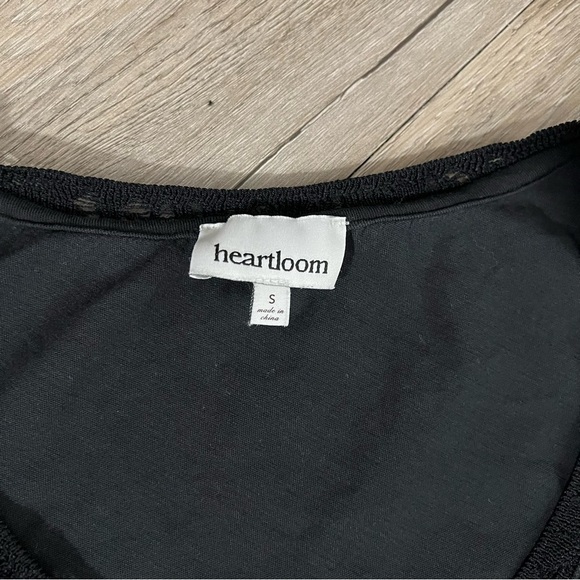 🔥SALE - any 4/$20. Heartloom Black V-Neck Short Sleeve T-Shirt - Picture 2 of 4